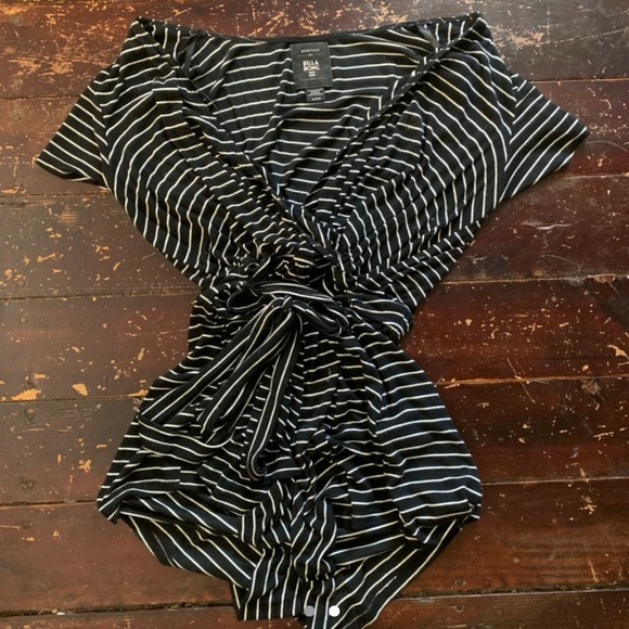 billabong striped low cut romper - Picture 2 of 2